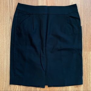 J.Crew Pencil Skirt Black size 8 100% cotton